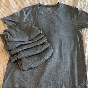 6 Pack of 32 Degrees Charcoal V-Neck T-Shirts